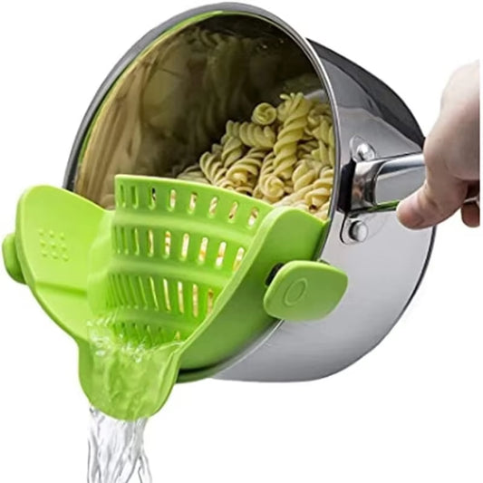 Clip-On Kitchen Food Strainer for Spaghetti Meat Pasta Ground Beef Grease Colander Sieve Snaps Clip on Bowls Pots Kichen Tools